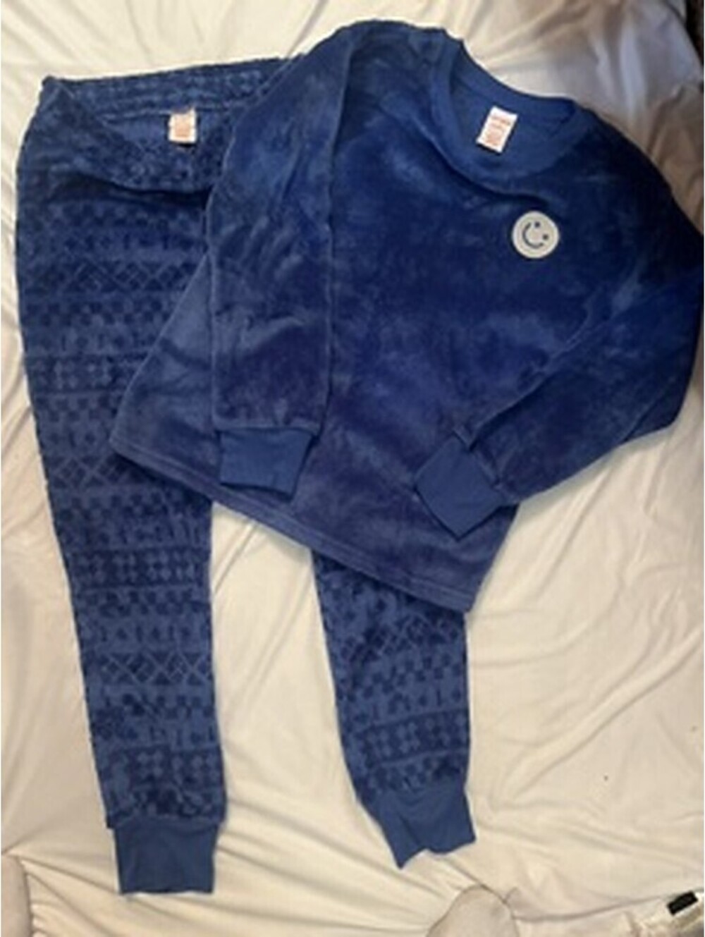 Cat and Jack blue plush pajama set